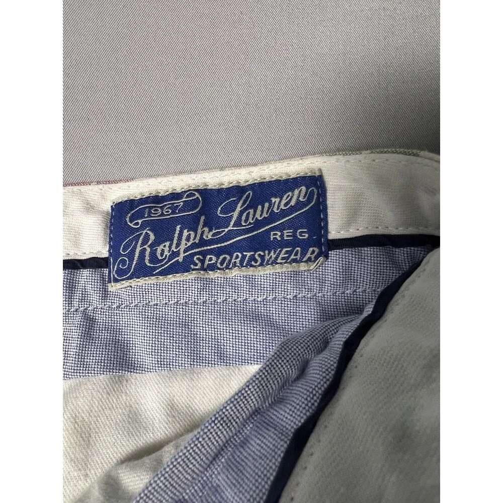 POLO RALPH LAUREN PROSPECT Mens Sz 35 Multicolor Plaid Cotton Flat Front Shorts